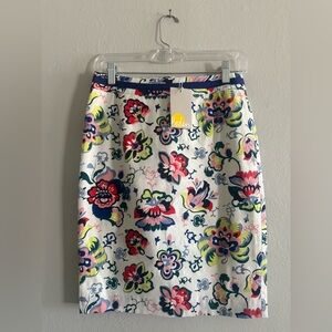 Boden Vibrant Floral Mini Skirt - Multicolor preppy‎ boho blue pink red 4 petite